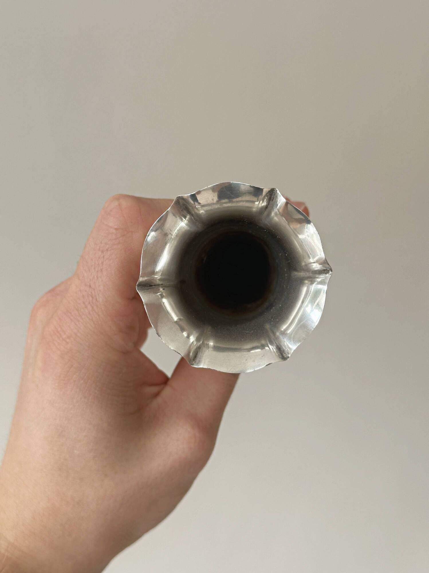 Silver-plated single flower vase