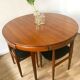 Ensemble table et chaise Hans Olsen scandinave teck 1950