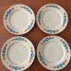 Lot de 4 assiettes à dessert Tulowice – Céramique vintage polonaise fl
