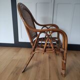 rattan cane armchair