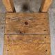 Set of 4 brutalist pine chairs, Italy, 1960s