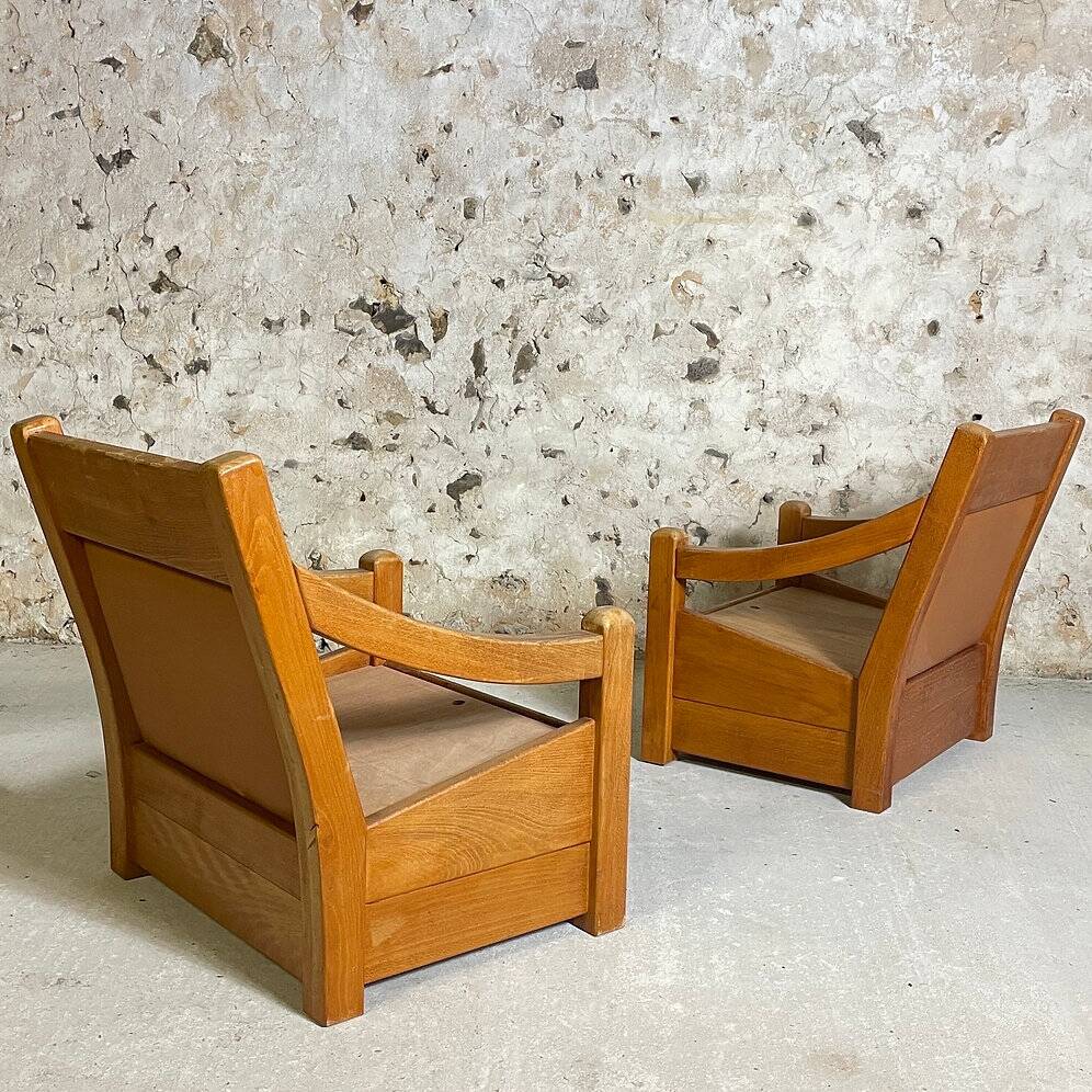 Brutalist armchairs