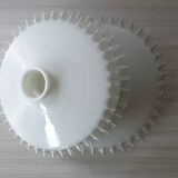 Set of 5 vintage pendants in serrated opaline 40s-50s / art deco / France