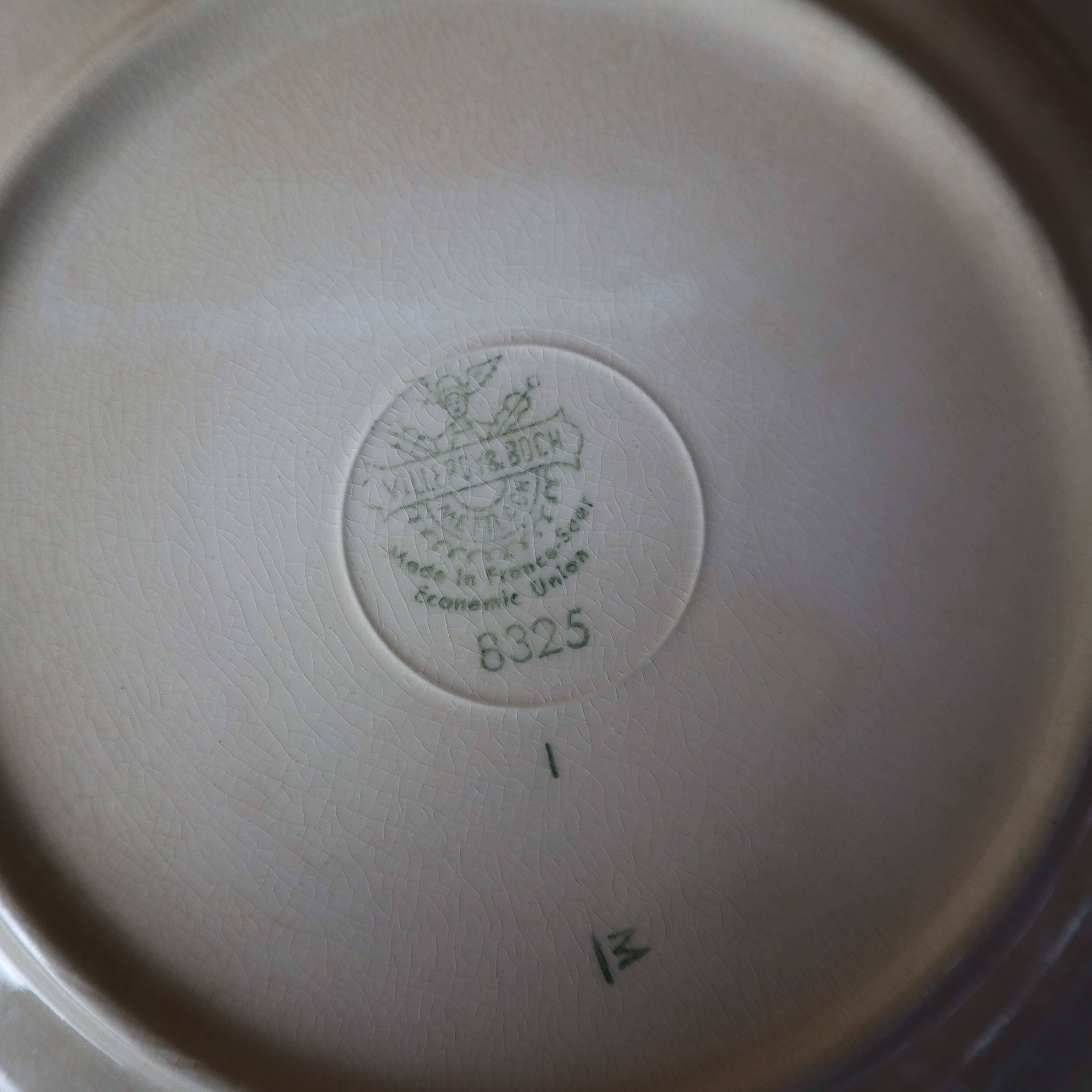 5 assiettes à dessert Villeroy et Boch peintes à la main