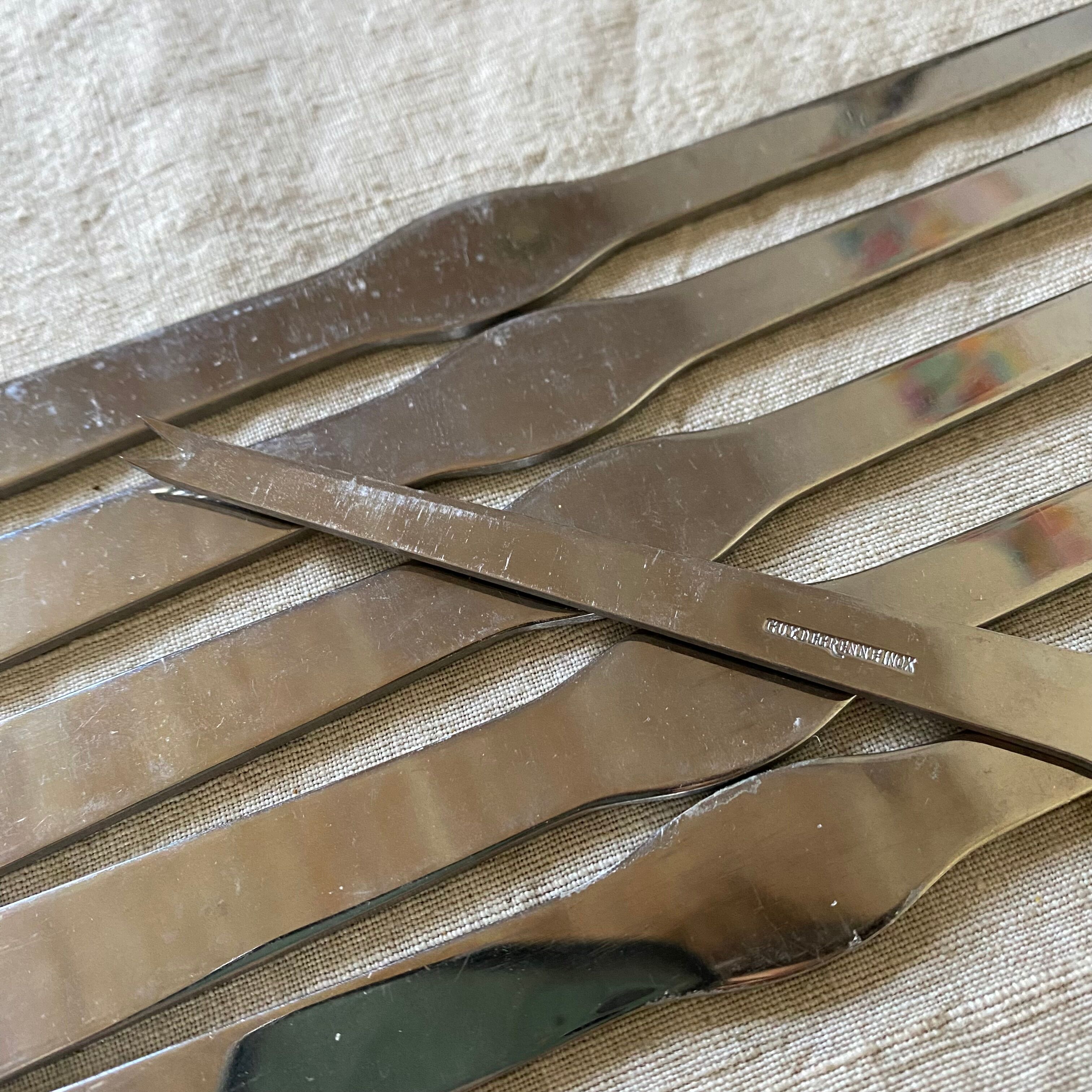 Crustacean forks, Guy Degrenne stainless steel curettes