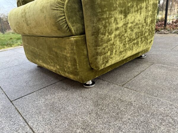Fauteuil Velours vert année 70