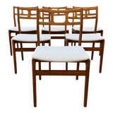 Set of 6 Scandinavian chairs D scan 1960