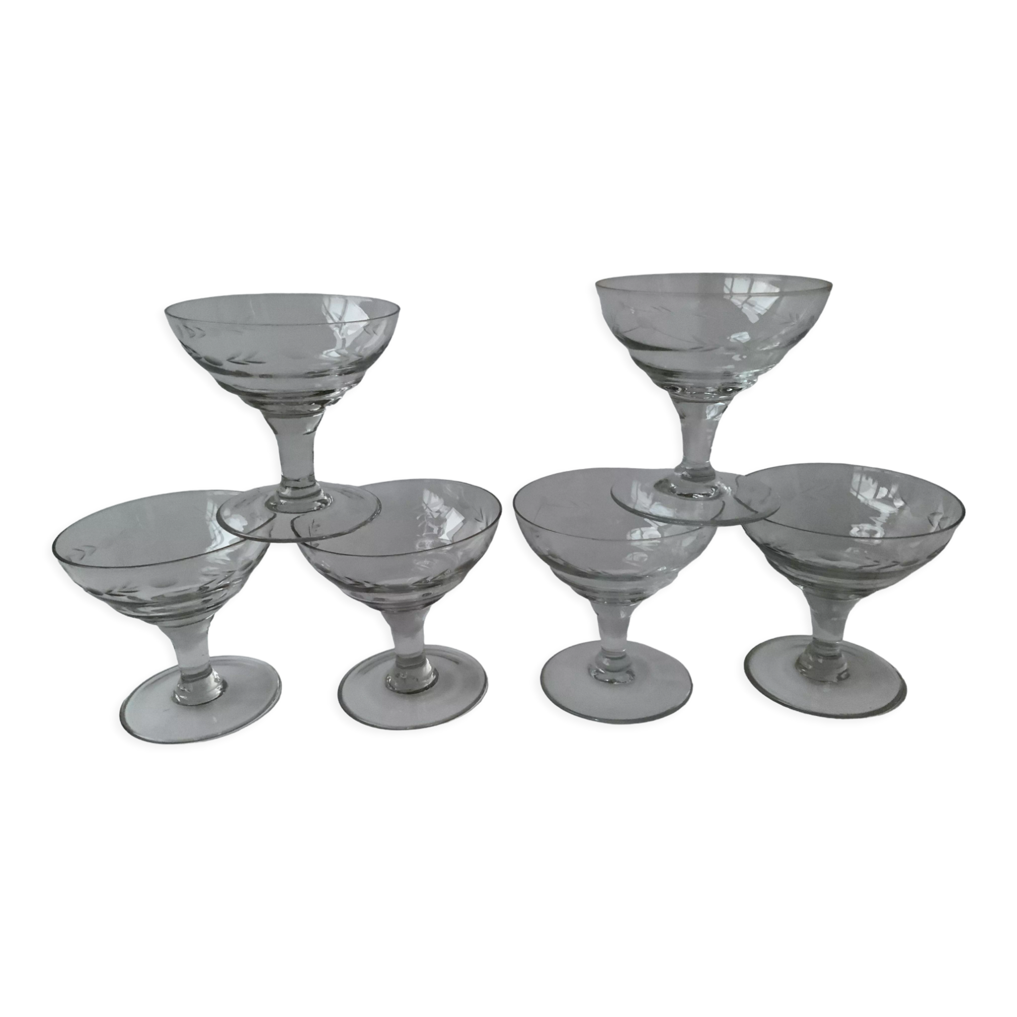 Selency champagne glasses x Monoprix Croisé Laroche