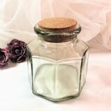 Octagonal glass jar
