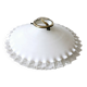 Suspension opaline laiton années 30 dentelle blanche
