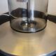 1970's chrome and glasstablelamp.
