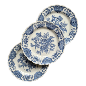 3 assiettes plates en