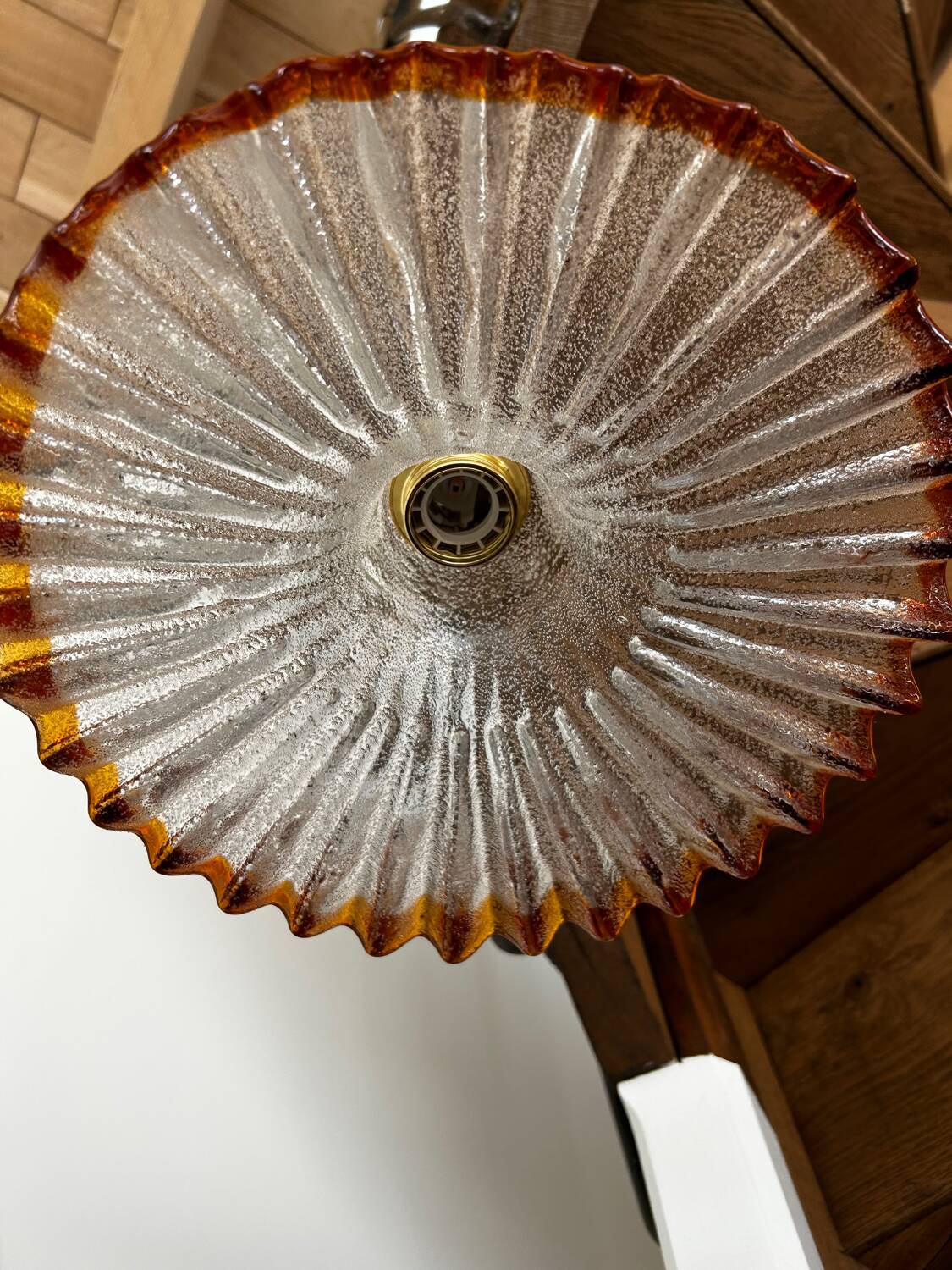 Vintage opaline pendant light