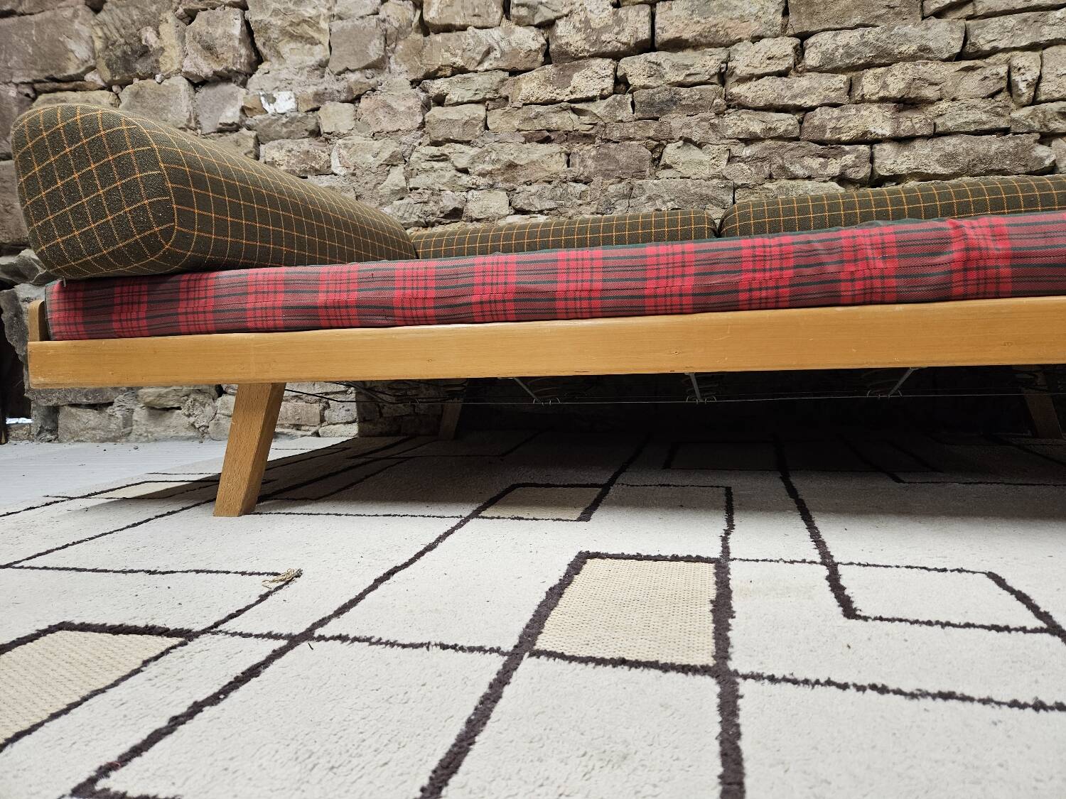Vintage chaise longue daybed 1960"