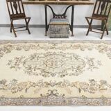 6x10 Classic & Bordered Beige Turkish Vintage Rug, 193x306Cm SK 5705