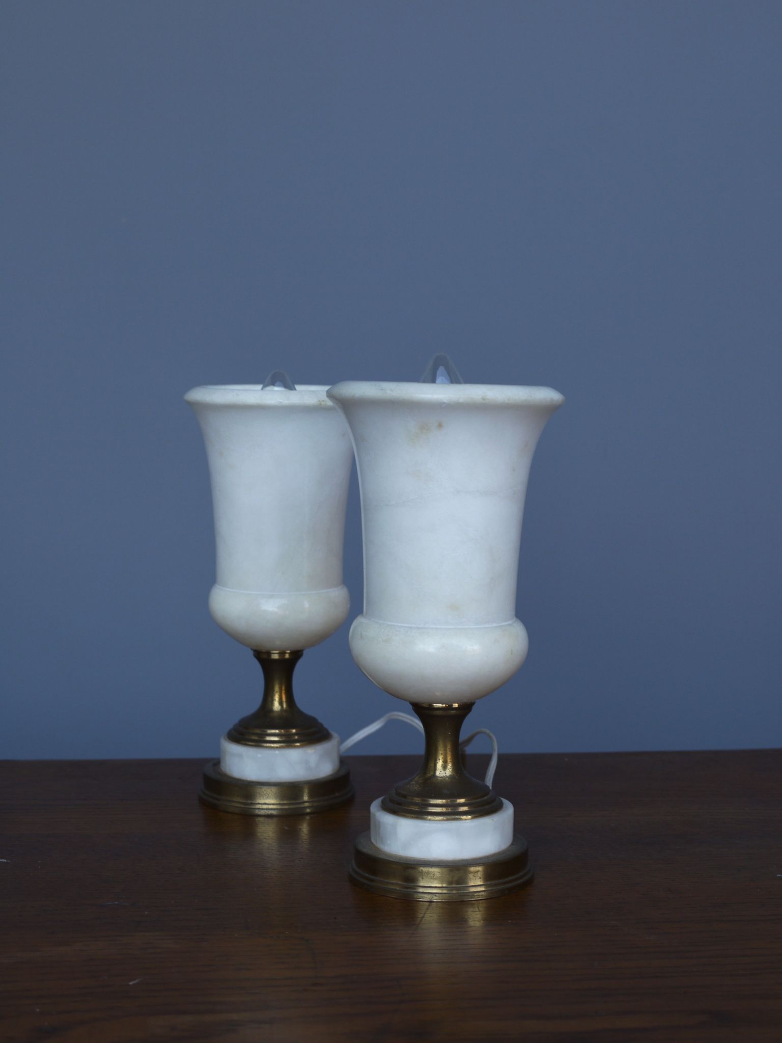 Alabaster table lamps, 1950s, set of 2