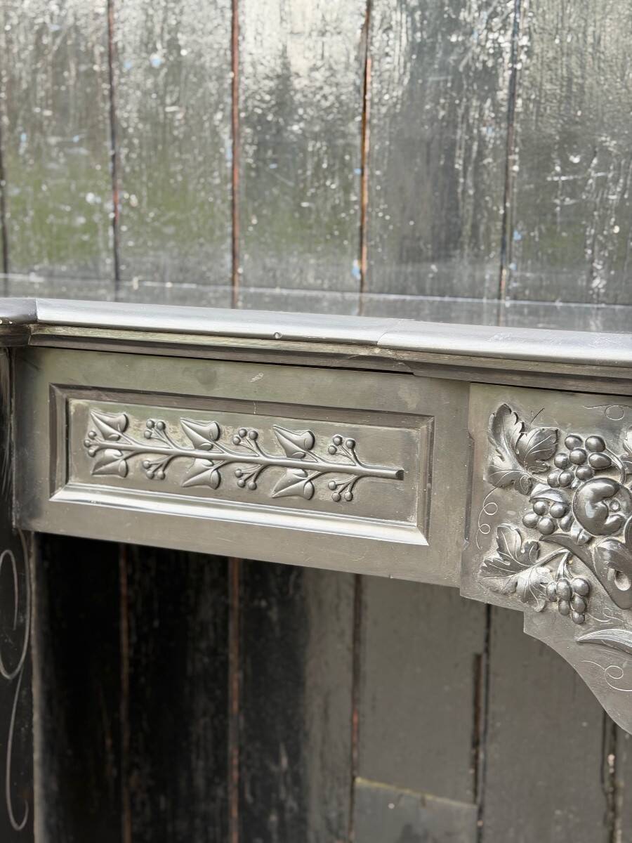 Napoleon III fireplace in black Belgian marble or Mazi, circa 1880