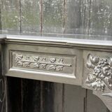 Napoleon III fireplace in black Belgian marble or Mazi, circa 1880