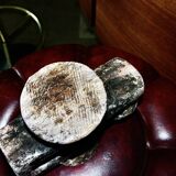 Brutalist stone candle holder 1960