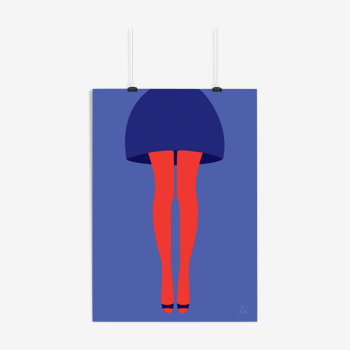 Illustration virgin legs format A4, 21x29.7cm