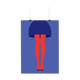 Illustration virgin legs format A4, 21x29.7cm
