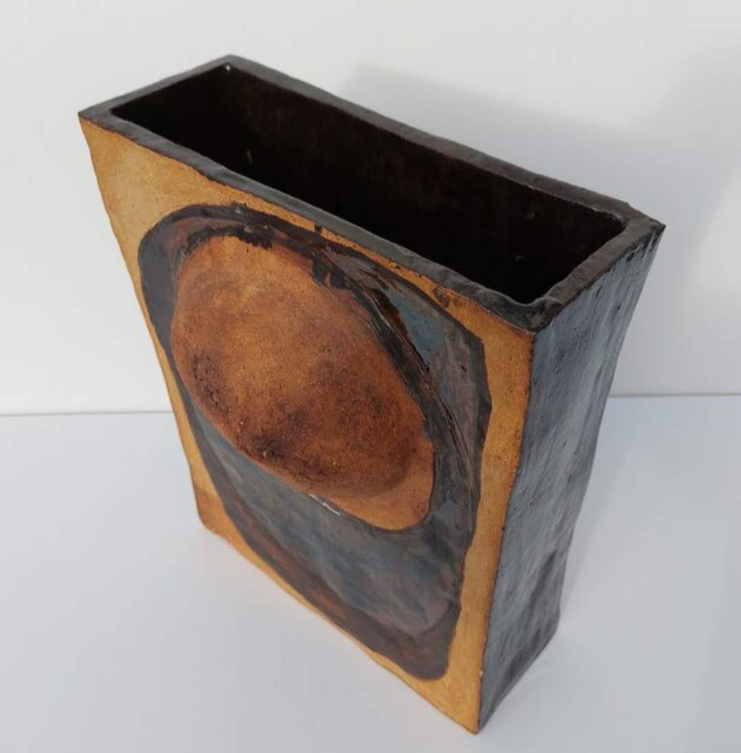 Vase céramique et terre chamottée Karen Boel 1970