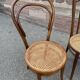Set of 4 Bistro chairs mismatched curved wood
