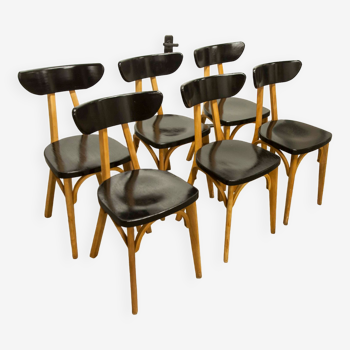 Lot de 6 chaises Luterma dites"banane" restaurées