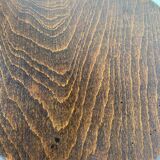 Signed turned wooden tripod stool