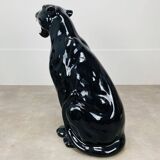 Black panther in ceramic floor 76 cm