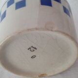 Blue checkerboard cup