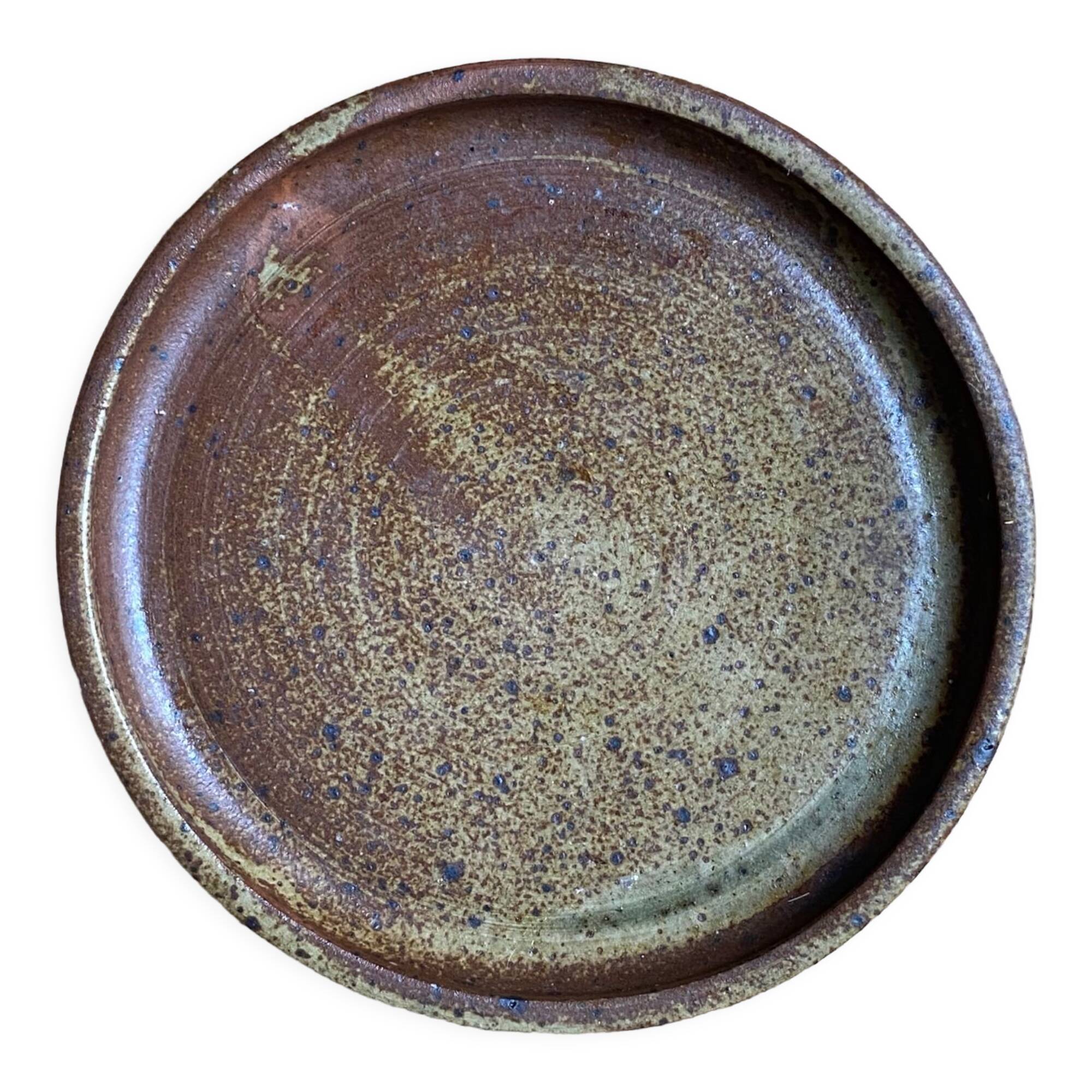 Pyrite stoneware dish