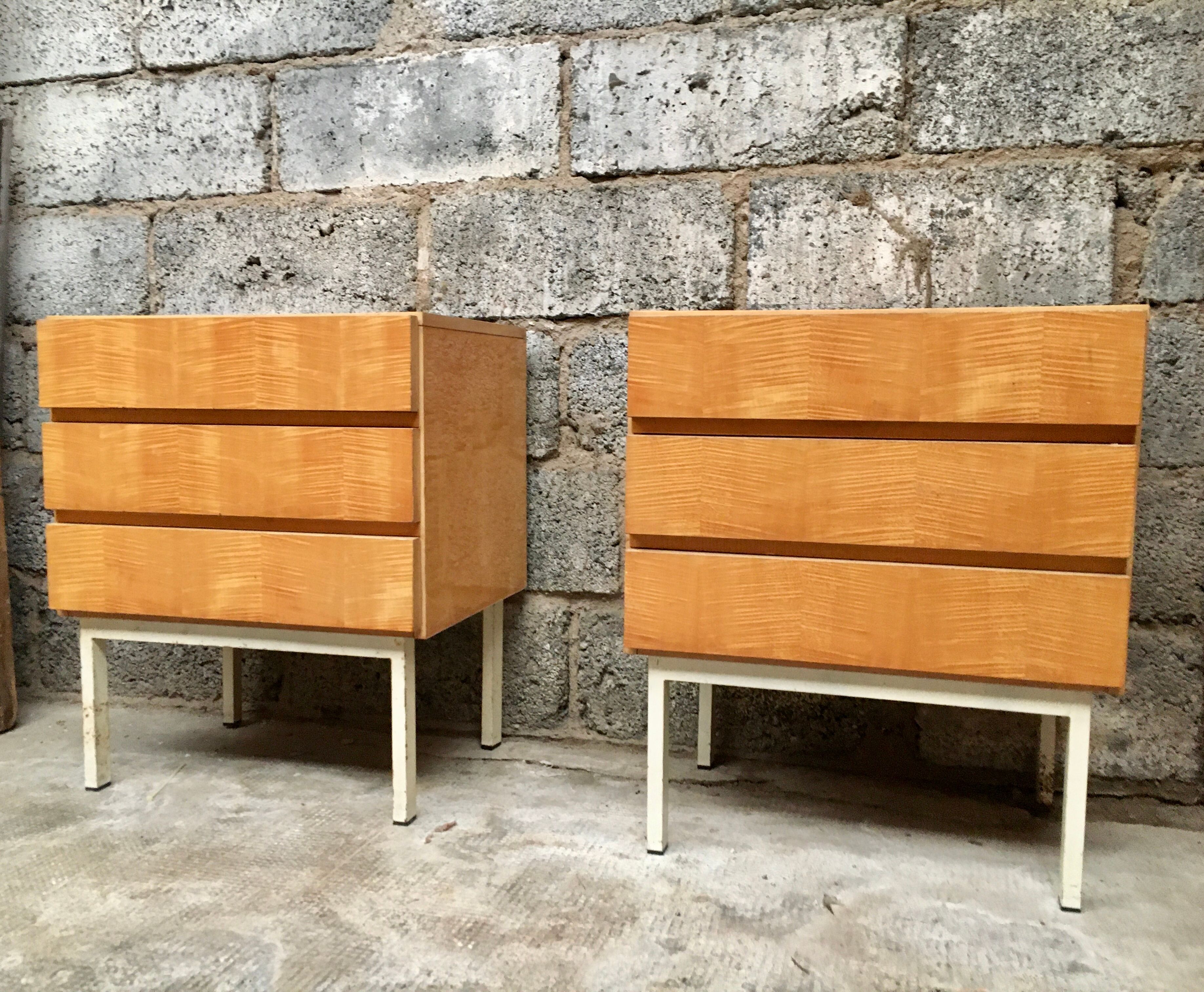 Mini pair of dresser bedside bedside end of vintage sofa 1950