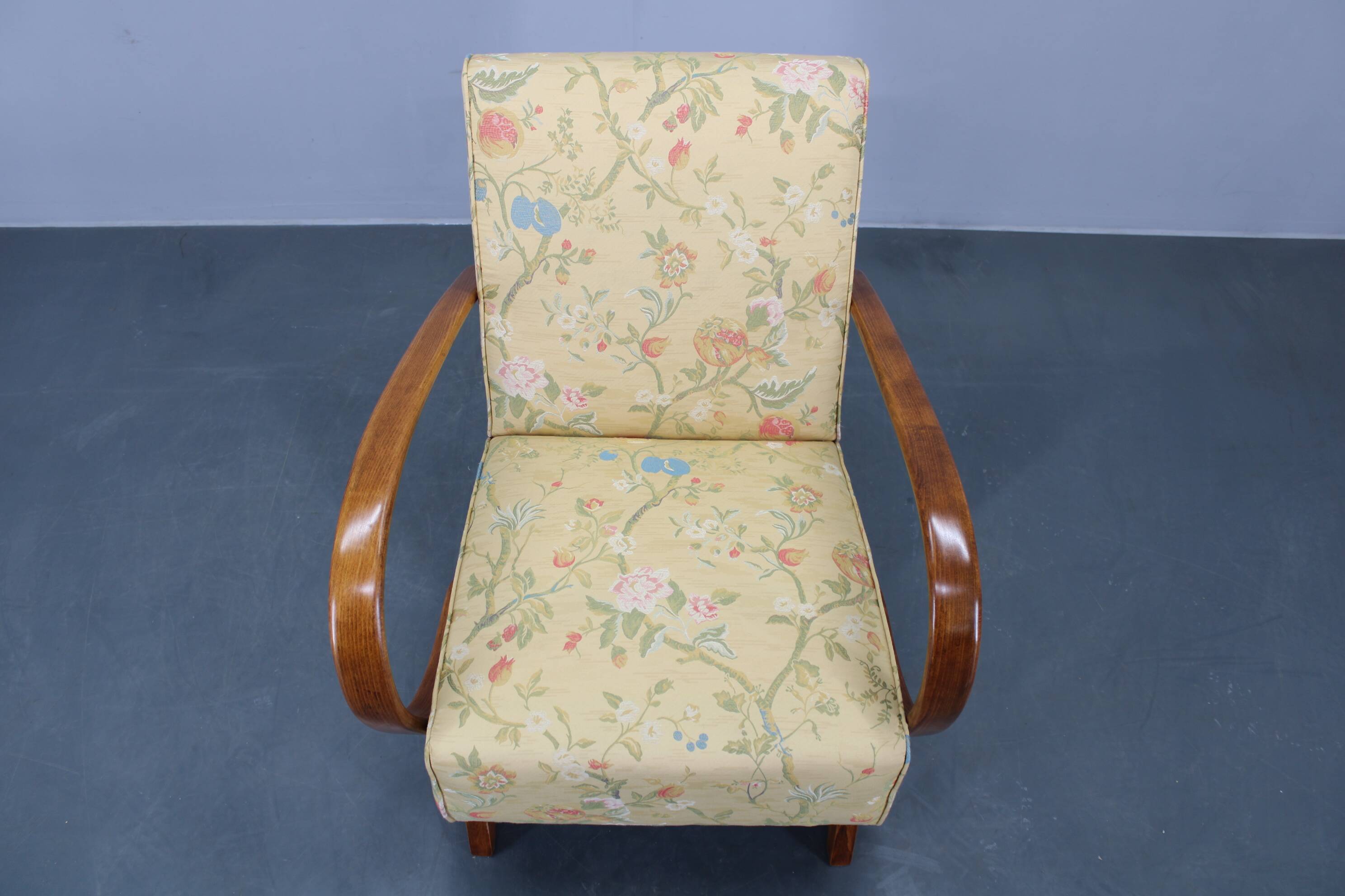 1950s Refurbished Jindrich Halabala  Armchair, Czechoslovakia