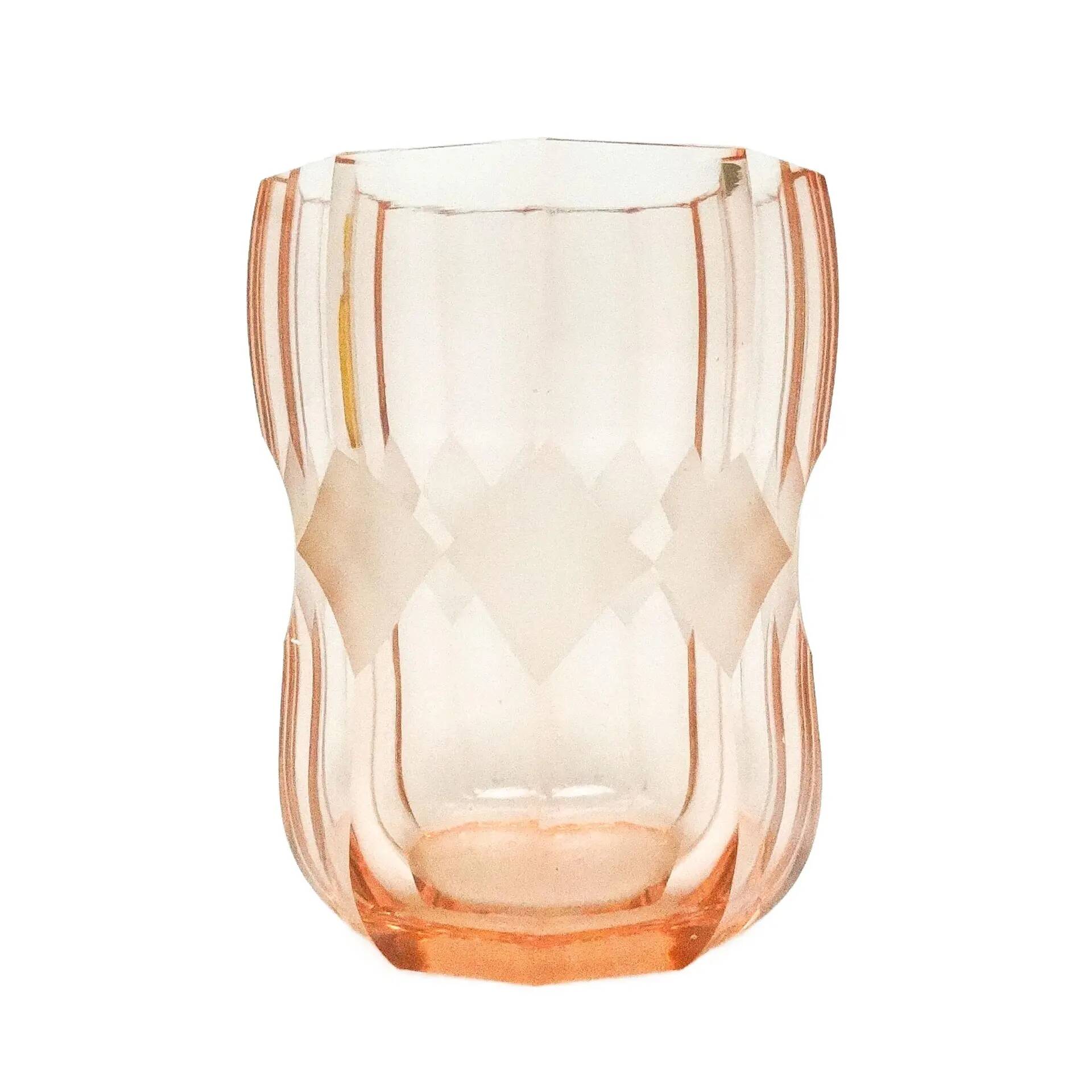 Art Deco vase, crystal, Moser, Czechoslovakia, 1930s