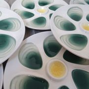 8 assiettes à huitres Salins France