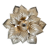 Golden flower wall lamp