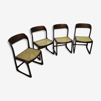 4 chaises traineau Baumann