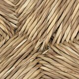 Low chair in oak and straw vintage design 60s