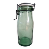 Old jar the ideal green glass