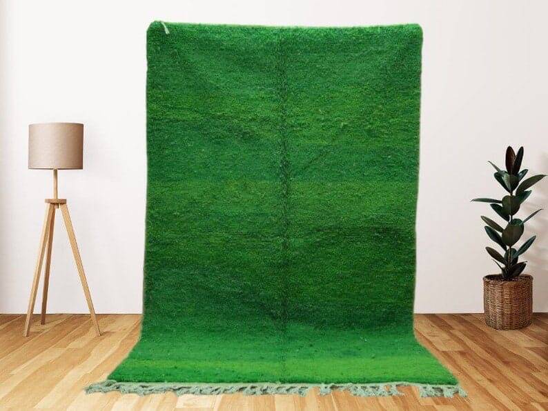 Handmade Moroccan wool Berber rug size 100 x 200 cm