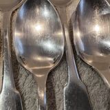 11 silver-plated teaspoons by Christofle, Cluny pattern, striped