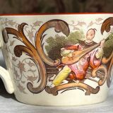 Set of 4 vintage Sarreguemines tea cups and 5 saucers