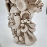 Caltagirone head vase ceramic italy