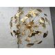 Mid-Century Sputnik Chandelier with Brass and Gold Metal Frame