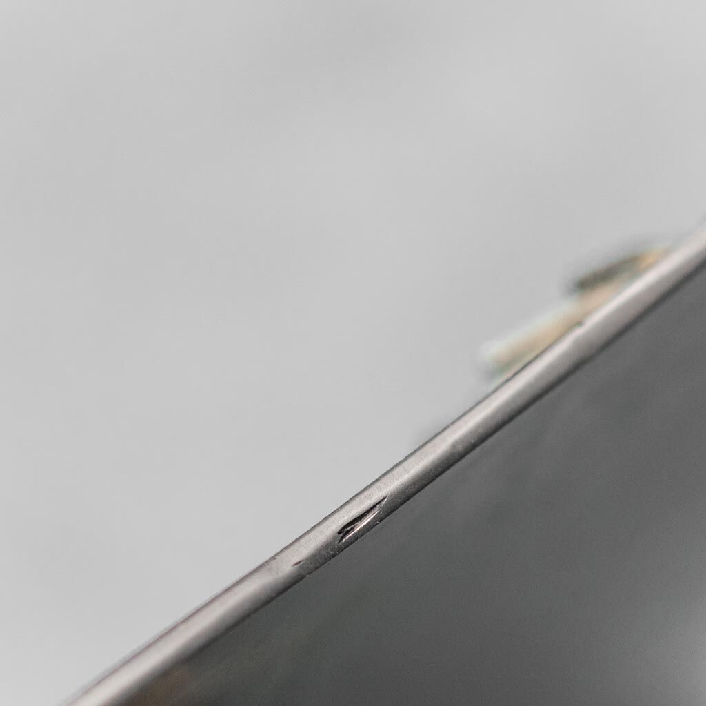 Vintage 50s metal patterned wall mirror