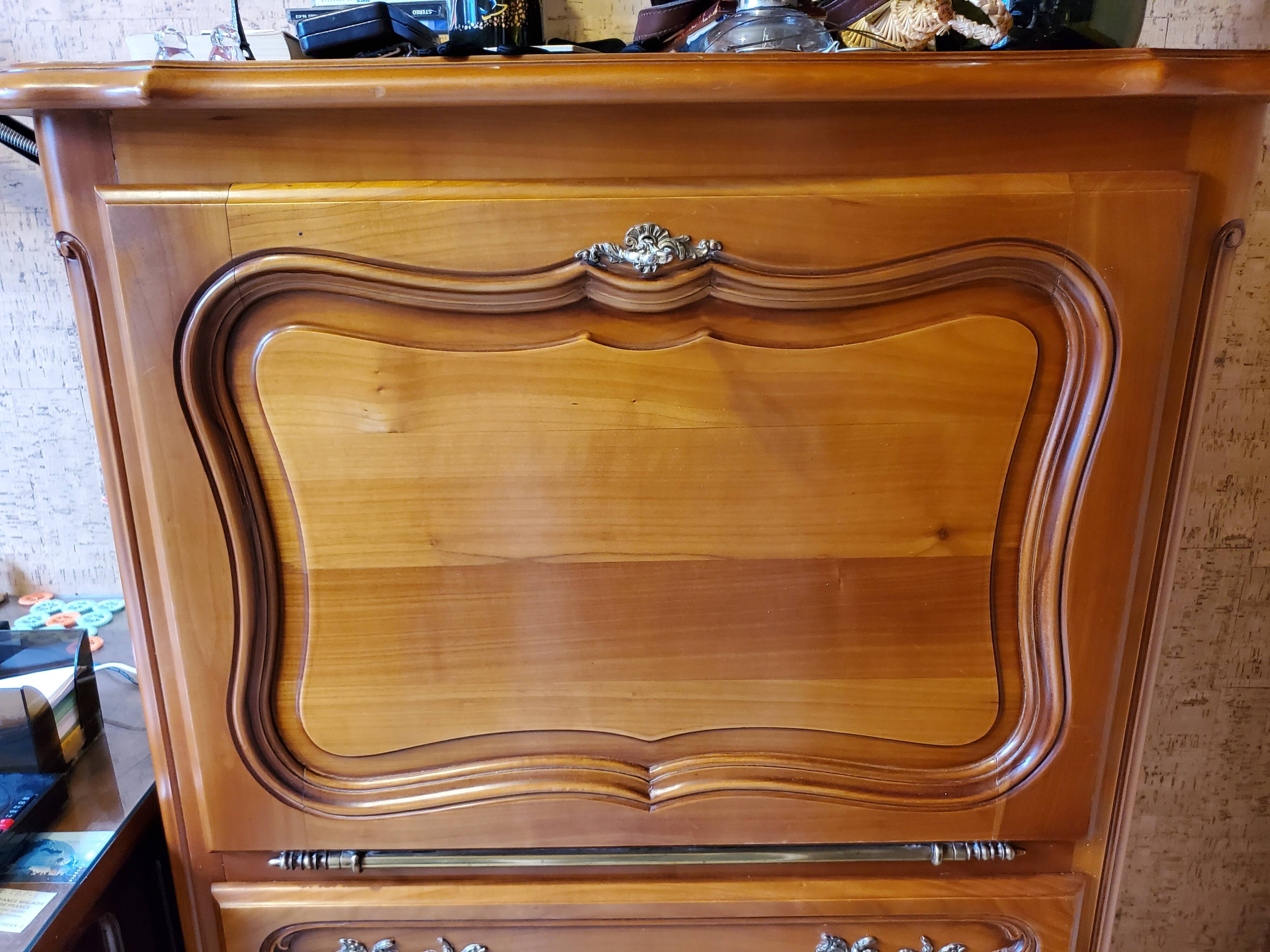 Vintage cherry wood secretary