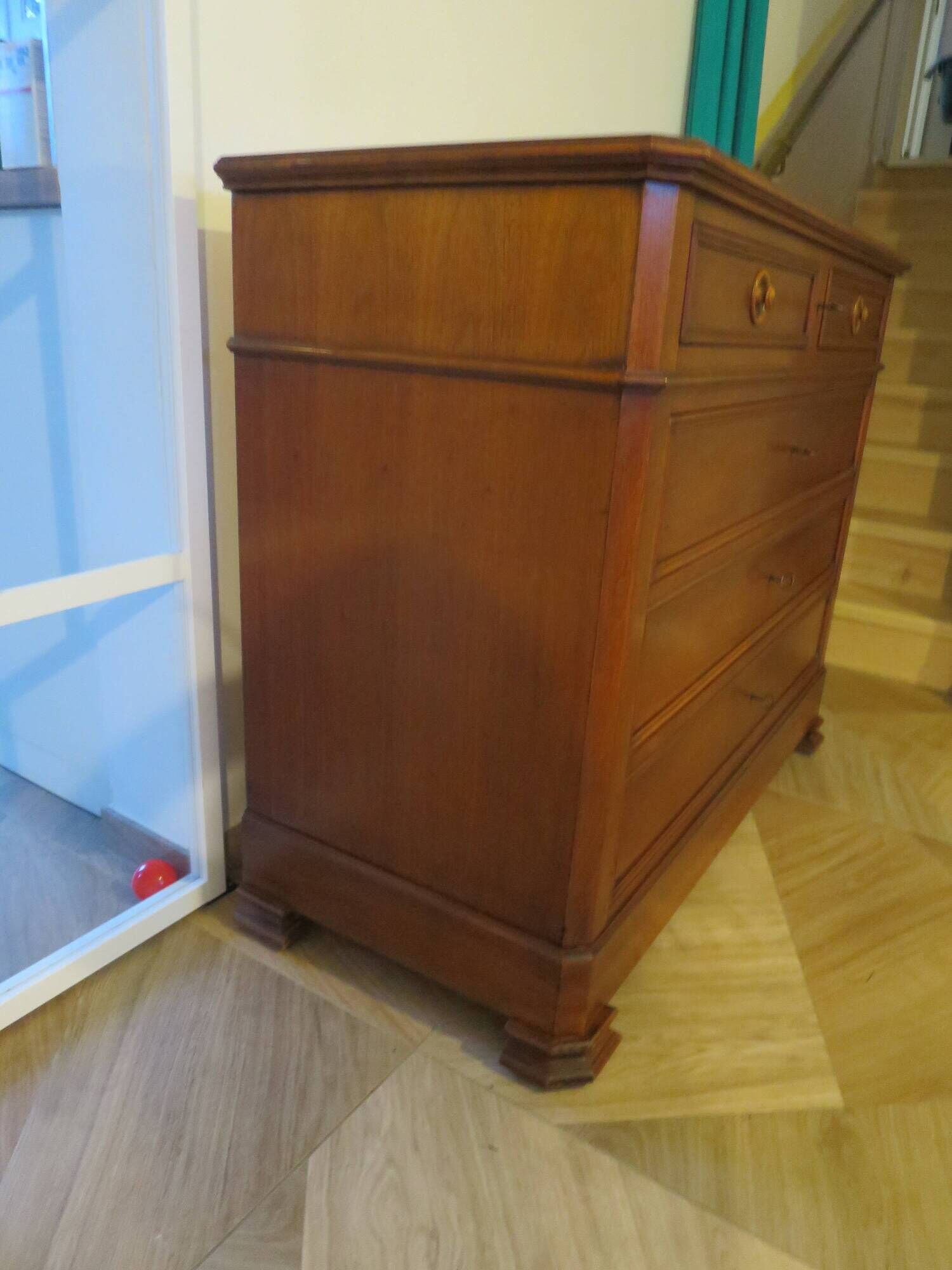Rare - Pretty Louis Philippe chest of drawers – Mahogany – 5 drawers – 4 locks – Barn furniture