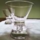 Set of two crystal glasses (digestive aperitif vodka) engraved under foot made in tudor sulphure