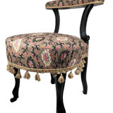 Napoleon III voyeuristic chair, blackened wood